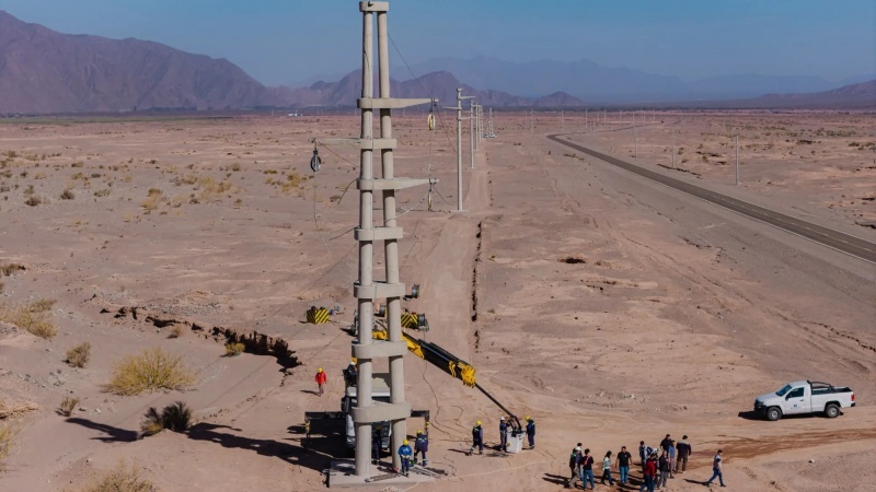 Aceleran los trabajos en la línea eléctrica de 132 Kv para alimentar la planta de Zijin Liex